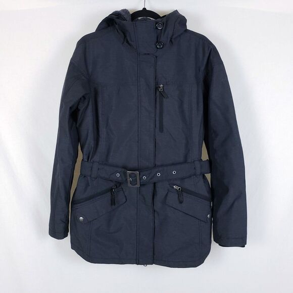 Columbia Carson Pass Jacket Womens L Omni-Heat Gray Belted Winter Waterproof Ski - Picture 1 of 11